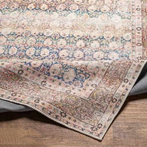 Rust Maligaya Distressed Washable Area Rug - Blu Lotus Boutique