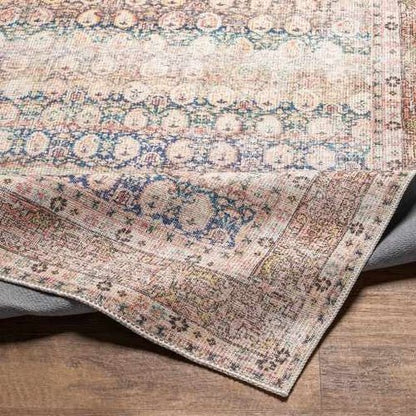 Rust Maligaya Distressed Washable Area Rug - Blu Lotus Boutique