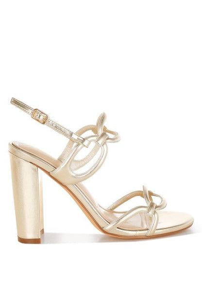 Ryzah Metallic Cut Out Chain Sandals - Blu Lotus Boutique