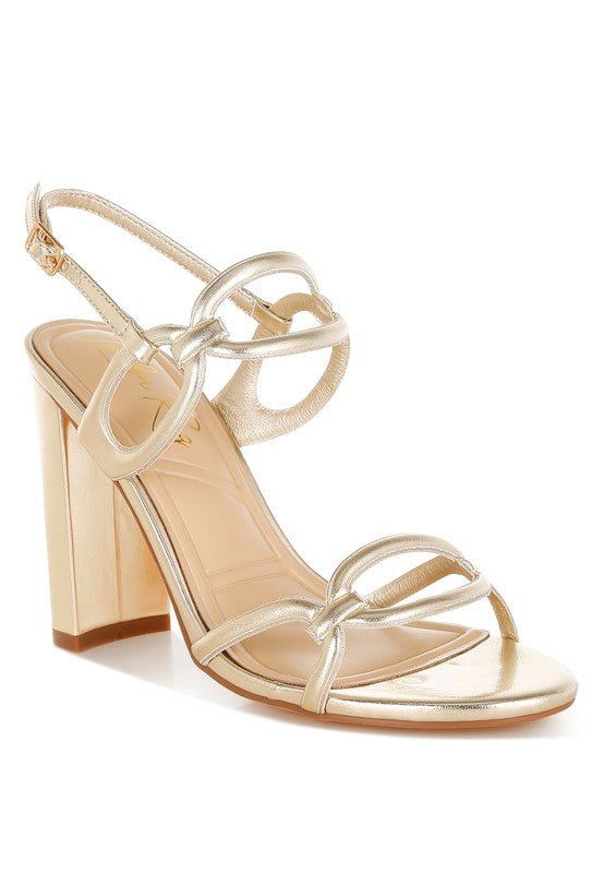 Ryzah Metallic Cut Out Chain Sandals - Blu Lotus Boutique