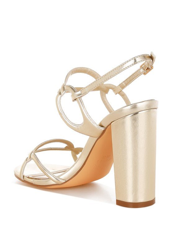 Ryzah Metallic Cut Out Chain Sandals - Blu Lotus Boutique