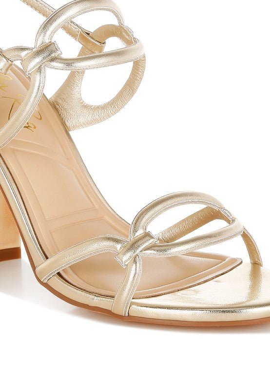 Ryzah Metallic Cut Out Chain Sandals - Blu Lotus Boutique