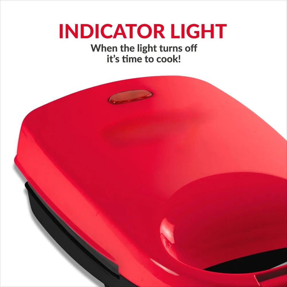 Sandwich Maker Grill, 520 watts, Red - Blu Lotus Boutique