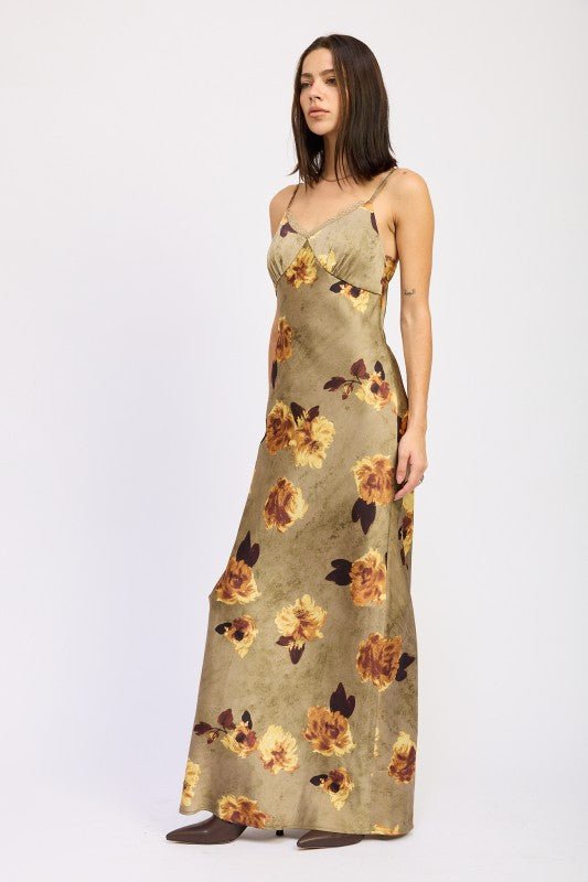 SATIN MID SLIP DRESS - Blu Lotus Boutique