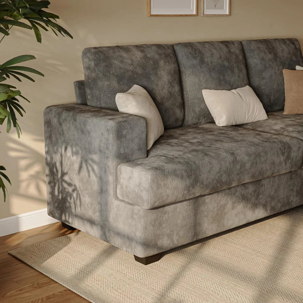 Seater Couches for Living Room Sofas Comfy Sectional Couch with 24" Deep Seat Loveseat Sofa for Small Apartment - Blu Lotus Boutique