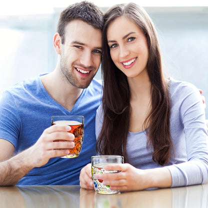 Set of 4 Bubbly Colorful Stemless Glasses - Blu Lotus Boutique