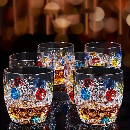 Set of 4 Bubbly Colorful Stemless Glasses - Blu Lotus Boutique