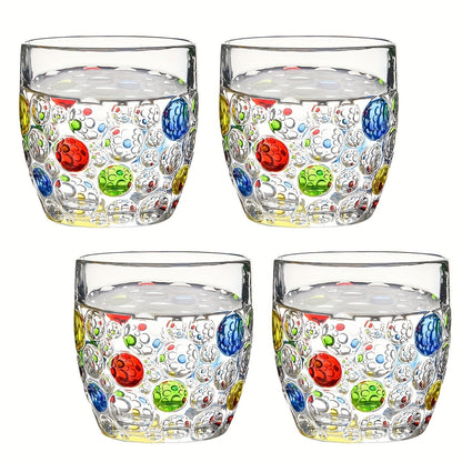 Set of 4 Bubbly Colorful Stemless Glasses - Blu Lotus Boutique