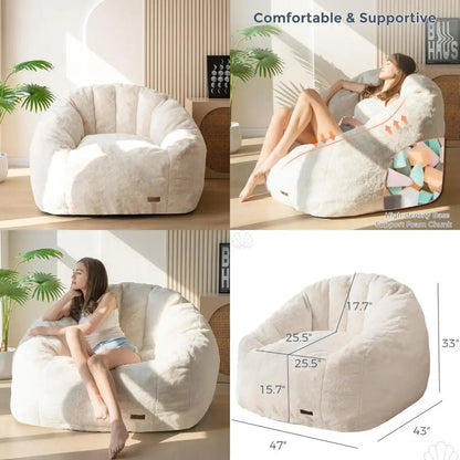 Set of 8 Round Floor Pillows - 22 Inch Diameter, Comfortable Seating Cushions for Kids, Ideal for Classrooms and Flexible Arrang - Blu Lotus Boutique