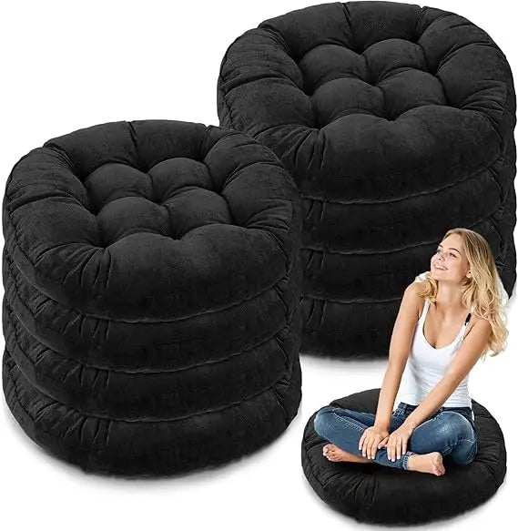 Set of 8 Round Floor Pillows - 22 Inch Diameter, Comfortable Seating Cushions for Kids, Ideal for Classrooms and Flexible Arrang - Blu Lotus Boutique