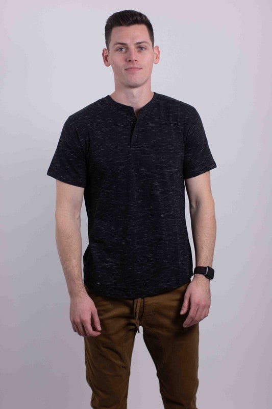 Short Sleeves Henley T-shirt - Blu Lotus Boutique