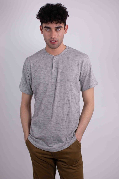 Short Sleeves Henley T-shirt - Blu Lotus Boutique