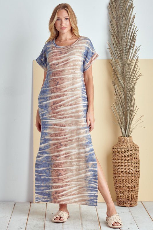 SIDE SLITS MAXI DRESS - Blu Lotus Boutique