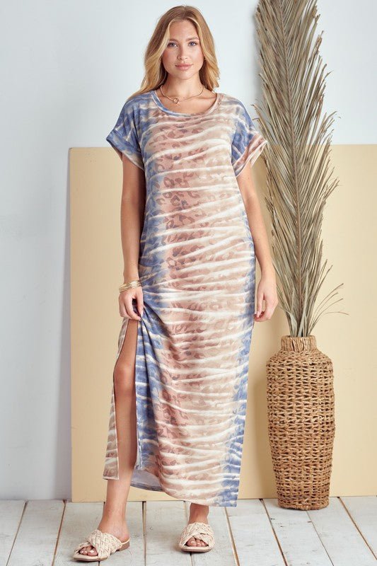 SIDE SLITS MAXI DRESS - Blu Lotus Boutique