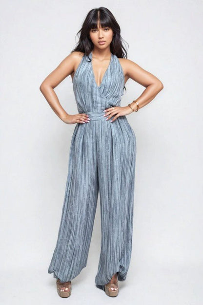 Skyline Halter Jumpsuit - Blu Lotus Boutique