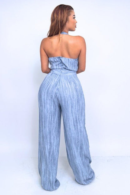 Skyline Halter Jumpsuit - Blu Lotus Boutique