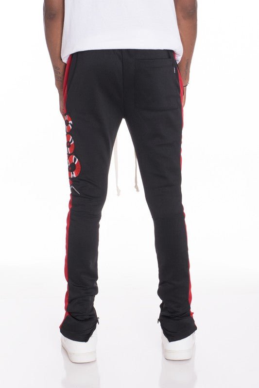 Snake Patched Track Pants - Blu Lotus Boutique