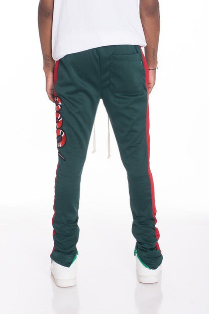 Snake Patched Track Pants - Blu Lotus Boutique