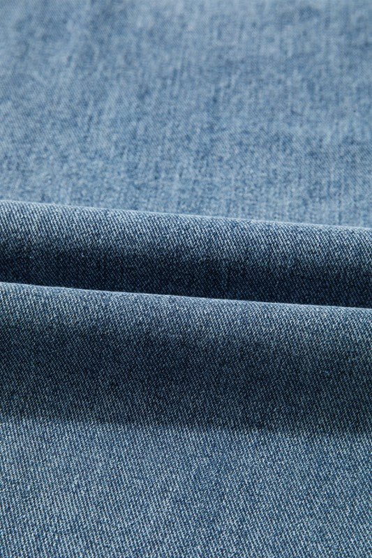 Solid Denim Embroidered Wide Leg Jeans - Blu Lotus Boutique