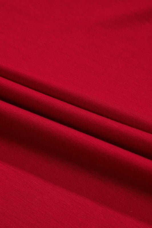 Solid Ruched Long Sleeve Midi Dress - Blu Lotus Boutique