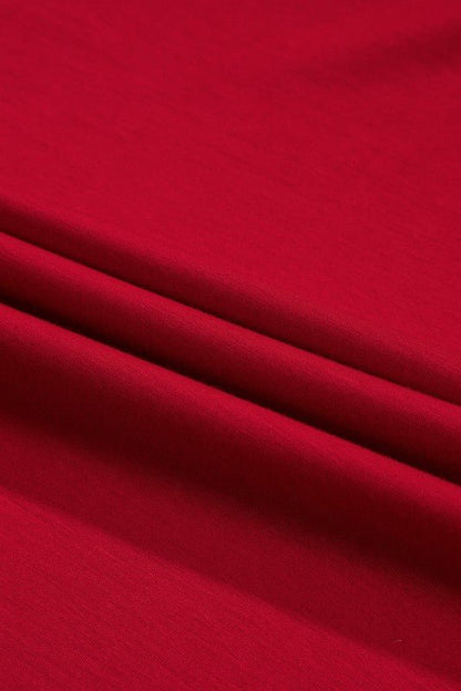 Solid Ruched Long Sleeve Midi Dress - Blu Lotus Boutique