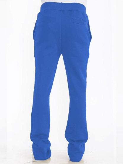 Solid Stacked Flare Track Pants - Blu Lotus Boutique