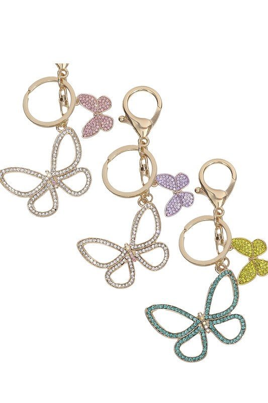 Sparkling Butterfly Keychain - Blu Lotus Boutique
