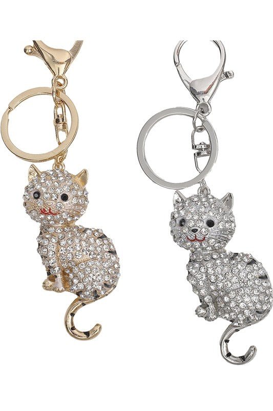 Sparkling Cat Keychain - Blu Lotus Boutique