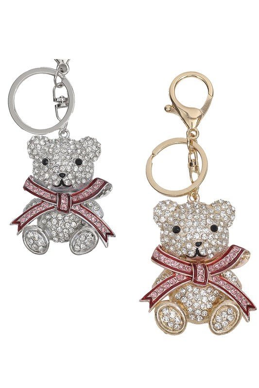 Sparkling Teddy Bear Keychain - Blu Lotus Boutique