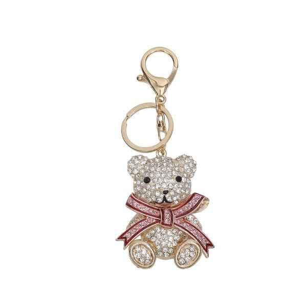 Sparkling Teddy Bear Keychain - Blu Lotus Boutique