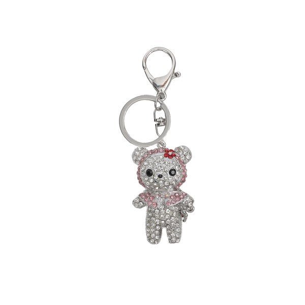 Sparkling Teddy Bear with Hood Keychain - Blu Lotus Boutique