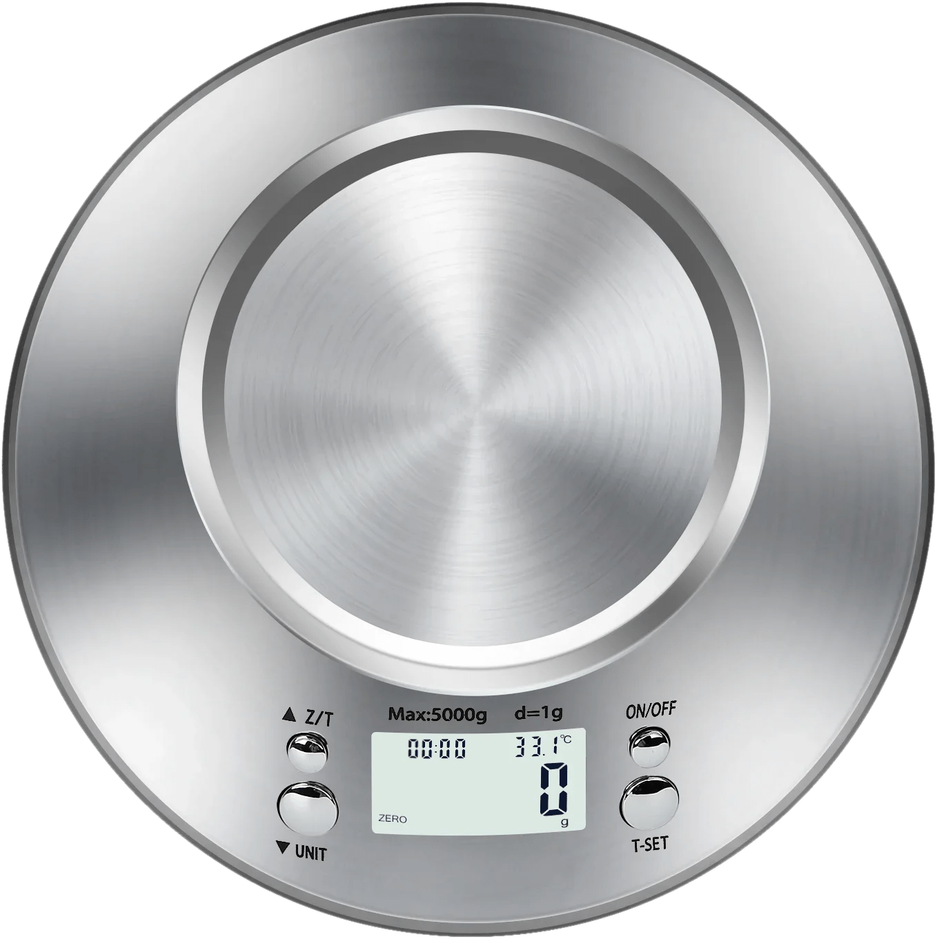 Stainless Steel Kitchen Scale with Tray, Hd LCD Digital Display, Automatic Shutdown, Accuracy 1g,max Weighing 5kg - Blu Lotus Boutique