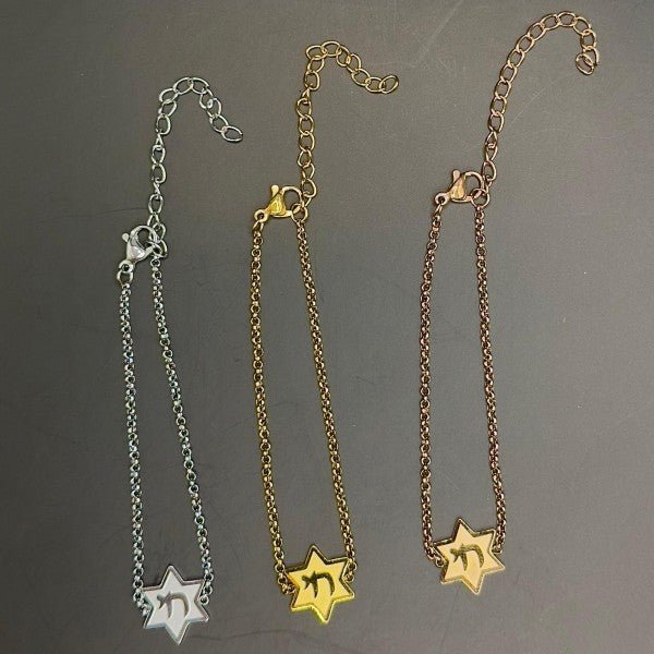 Star of David Chai Bracelet - Blu Lotus Boutique
