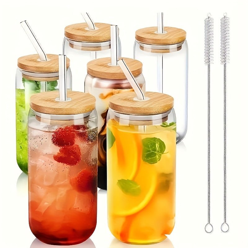Stylish 187oz Glass Mason Jar with Lid Straw - Blu Lotus Boutique