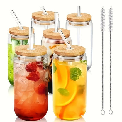 Stylish 187oz Glass Mason Jar with Lid Straw - Blu Lotus Boutique