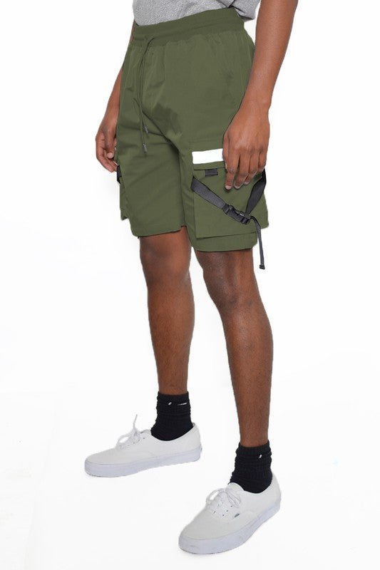 TACTICAL SHORTS WITH STRAPS - Blu Lotus Boutique