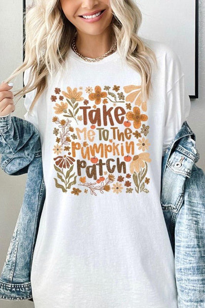 Take Me To The Pumpkin Patch Heavy Cotton Tee - Blu Lotus Boutique