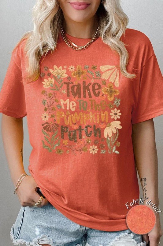 Take Me To The Pumpkin Patch Heavy Cotton Tee - Blu Lotus Boutique