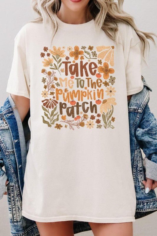 Take Me To The Pumpkin Patch Heavy Cotton Tee - Blu Lotus Boutique