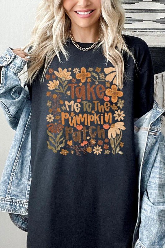 Take Me To The Pumpkin Patch Heavy Cotton Tee - Blu Lotus Boutique
