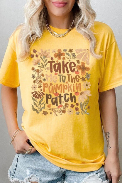 Take Me To The Pumpkin Patch Heavy Cotton Tee - Blu Lotus Boutique
