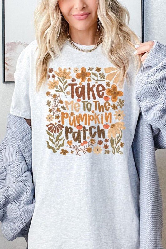 Take Me To The Pumpkin Patch Heavy Cotton Tee - Blu Lotus Boutique
