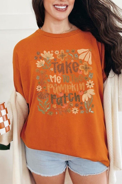 Take Me To The Pumpkin Patch Heavy Cotton Tee - Blu Lotus Boutique