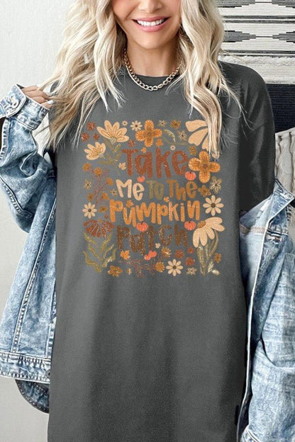 Take Me To The Pumpkin Patch Heavy Cotton Tee - Blu Lotus Boutique