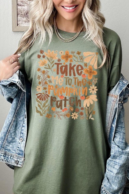Take Me To The Pumpkin Patch Heavy Cotton Tee - Blu Lotus Boutique