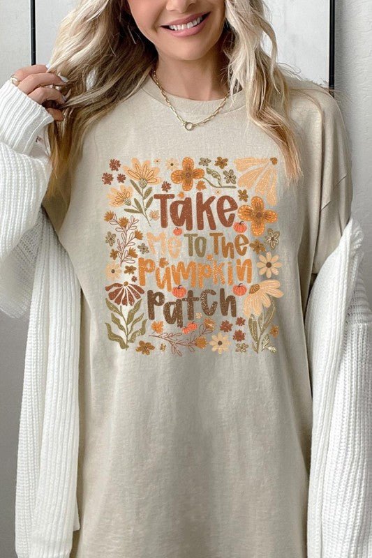 Take Me To The Pumpkin Patch Heavy Cotton Tee - Blu Lotus Boutique