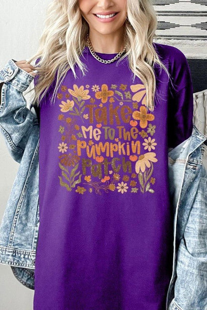 Take Me To The Pumpkin Patch Heavy Cotton Tee - Blu Lotus Boutique