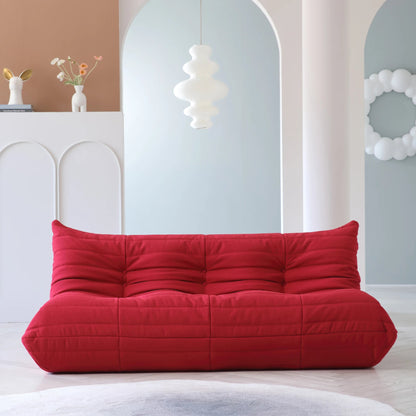 Teddy Fabric Bean Bag Sofas Comfy Lazy Floor Sofa Couch Soft Lounge Chairs Foam - Filled Accent Chair for Living Room Bedroom - Blu Lotus Boutique