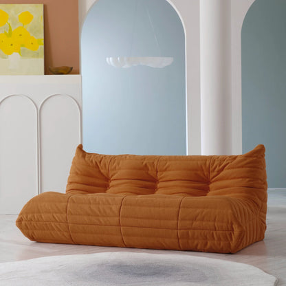 Teddy Fabric Bean Bag Sofas Comfy Lazy Floor Sofa Couch Soft Lounge Chairs Foam - Filled Accent Chair for Living Room Bedroom - Blu Lotus Boutique