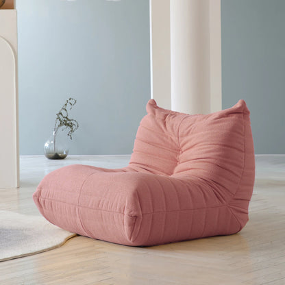 Teddy Fabric Bean Bag Sofas Comfy Lazy Floor Sofa Couch Soft Lounge Chairs Foam - Filled Accent Chair for Living Room Bedroom - Blu Lotus Boutique